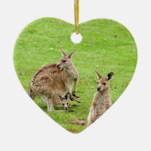 Kangaroo-ontwerp Keramisch Ornament (Voorkant)