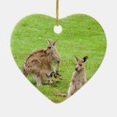Kangaroo-ontwerp Keramisch Ornament (Achterkant)