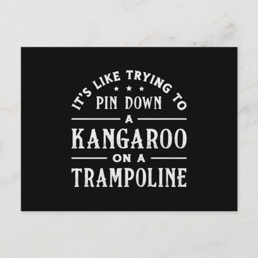 Kangaroo op een trampoline-turnast briefkaart (Voorkant)
