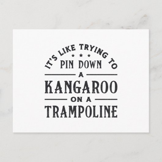 Kangaroo op een trampoline-turnast briefkaart (Voorkant)