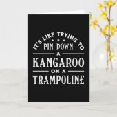 Kangaroo op een trampoline-turnast kaart (Gele Bloem)