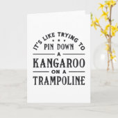 Kangaroo op een trampoline-turnast kaart (Gele Bloem)