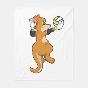 Kangaroo op volleybalsport fleece deken