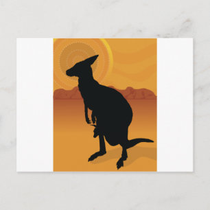 Kangaroo Outback Briefkaart