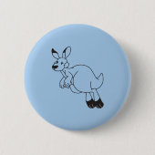 Kangaroo outline ronde button 5,7 cm (Voorkant)