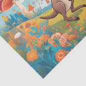 Kangaroo Paddenstoel Tuin Decoupage Tissuepapier (Detail)