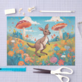 Kangaroo Paddenstoel Tuin Decoupage Tissuepapier (Craft)