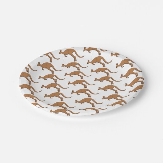 Kangaroo Papieren Bordje (Gekanteld)