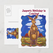 Kangaroo Party Center Aankondigingskaart (Voorkant / Achterkant)