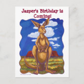 Kangaroo Party Center Aankondigingskaart (Voorkant)