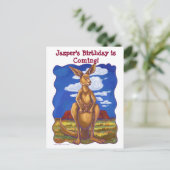 Kangaroo Party Center Aankondigingskaart (Staand voorkant)