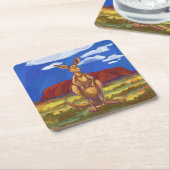 Kangaroo Party Center Kartonnen Onderzetters (Schuin)