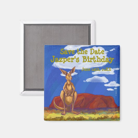 Kangaroo Party Center Magneet (Voorkant / Achterkant)