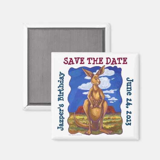 Kangaroo Party Center Magneet (Voorkant / Achterkant)