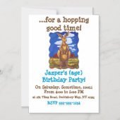 Kangaroo Party Center Magnetische Uitnodiging (Voorkant)