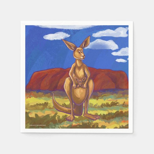 Kangaroo Party Center Servet (Voorkant)