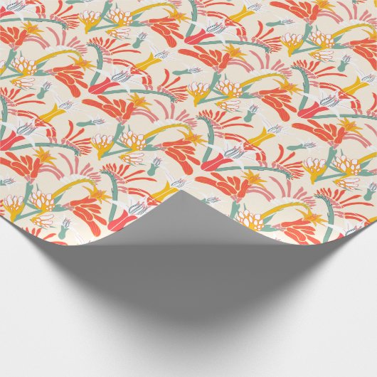 Kangaroo Paw  Wrapping Paper Cadeaupapier (Hoek)