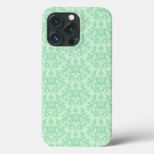 Kangaroo Paws damask mint green Case-Mate iPhone Case