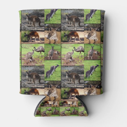 Kangaroo Photo Collage Blikjeskoeler (Voorkant)