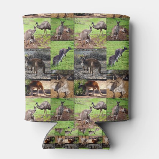Kangaroo Photo Collage Blikjeskoeler (Achterkant)