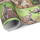 Kangaroo Photo Collage Cadeaupapier (Rol Hoek)