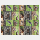 Kangaroo Photo Collage Fleece Deken (Voorkant (Horizontaal))