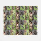 Kangaroo Photo Collage Fleece Deken (Voorkant (Horizontaal))