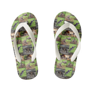Kangaroo Photo Collage Kinder Teenslippers
