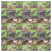 Kangaroo Photo Collage Stof (Swatch)