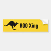 Kangaroo-pictogram Bumpersticker (Voorkant)
