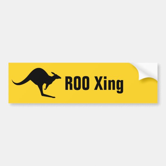 Kangaroo-pictogram Bumpersticker (Voorkant)