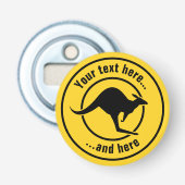 Kangaroo-pictogram Button Flesopener (Voorkant)