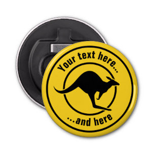 Kangaroo-pictogram Button Flesopener