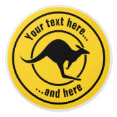 Kangaroo-pictogram Keramische Knop (Voorkant)