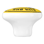 Kangaroo-pictogram Keramische Knop (Zijkant)