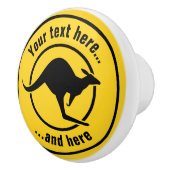 Kangaroo-pictogram Keramische Knop (Rechts)