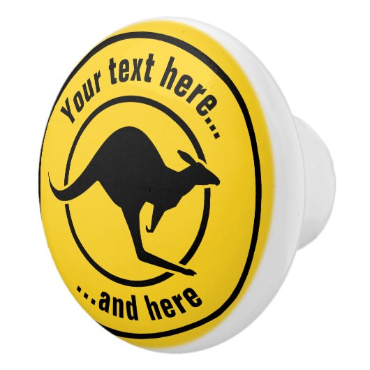 Kangaroo-pictogram Keramische Knop (Rechts)