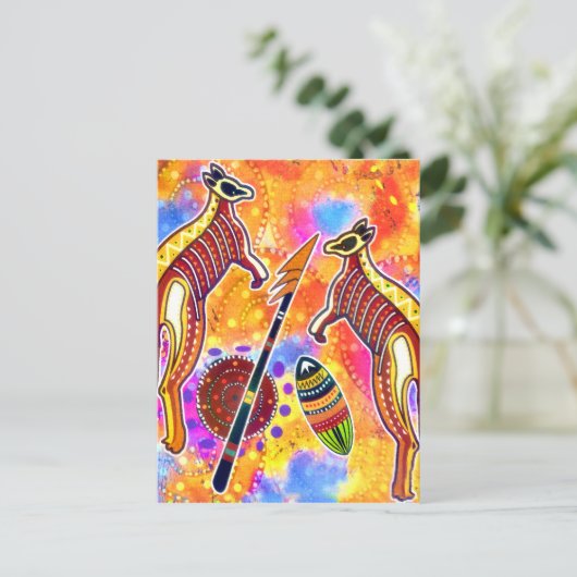 Kangaroo postcard briefkaart (Staand voorkant)