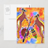 Kangaroo postcard briefkaart (Voorkant / Achterkant)