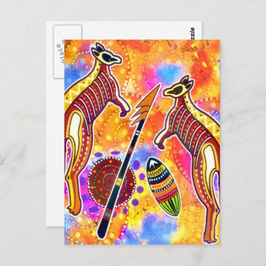 Kangaroo postcard briefkaart (Voorkant / Achterkant)