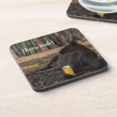 Kangaroo Relaxing with Beer Australia Funny Bier Onderzetter (Linkerzijde)