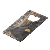 Kangaroo Relaxing with Beer Australia Funny Creditkaart Flessenopener (Achterkant Gekanteld)