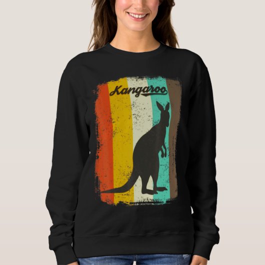 Kangaroo Retro 70s  Cute Animal Trui (Voorkant)