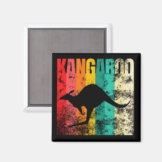 Kangaroo Retro Magneet (Voorkant / Achterkant)