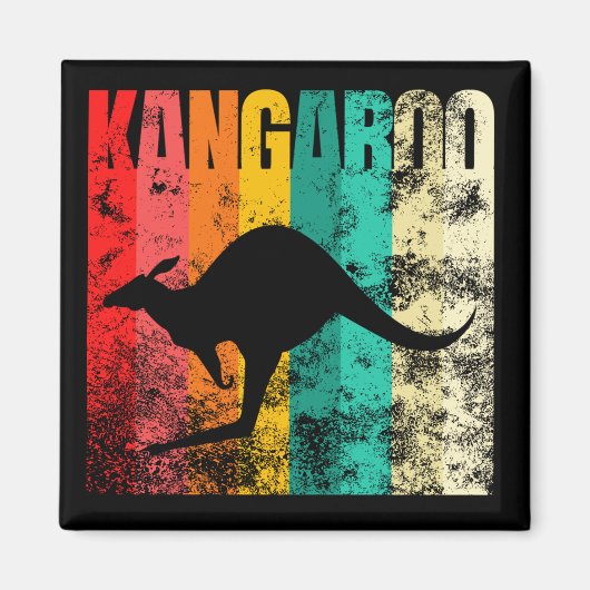 Kangaroo Retro Magneet (Voorkant)