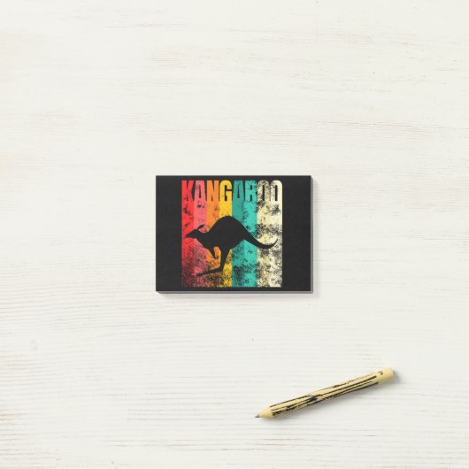 Kangaroo Retro Post-it® Notes (Op bureau)