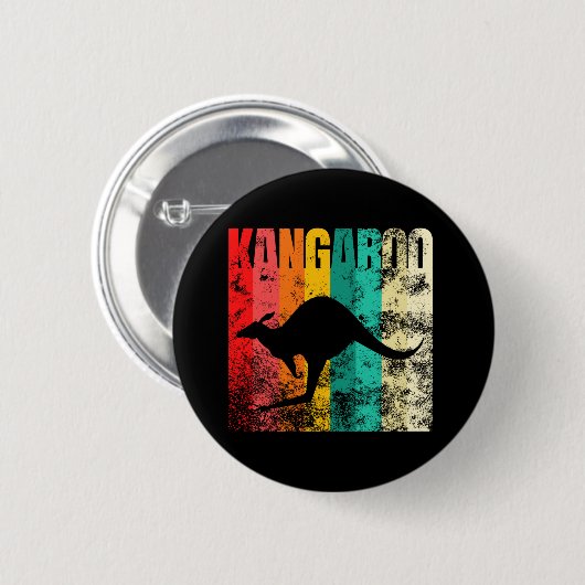 Kangaroo Retro Ronde Button 5,7 Cm (Voorkant /achterkant)