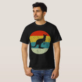 kangaroo retro silhouette 70s t-shirt (Voorkant volledig)