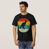 kangaroo retro  silhouette 70s t-shirt (Voorkant volledig)