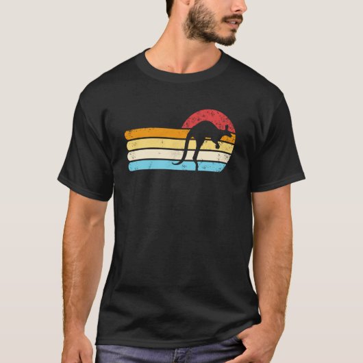 Kangaroo Retro Sunset Aussie Australia Kinder Kang T-shirt (Voorkant)